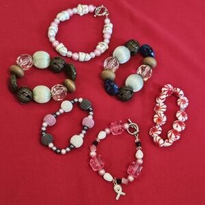 Bracelet set of 6. Various sizes.